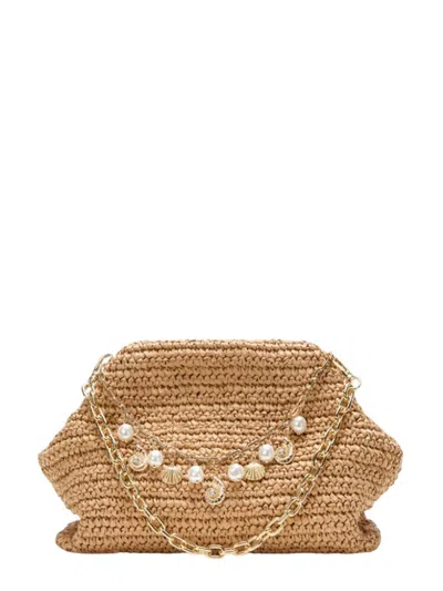 Self-portrait Raffia Charm Crossbody Bag