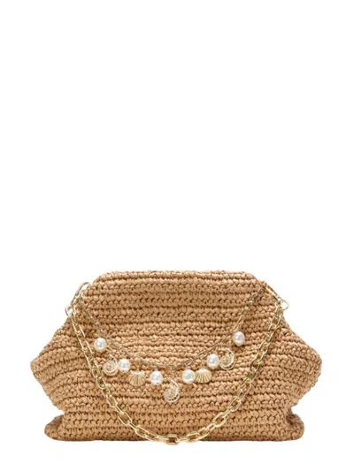 Self-portrait Raffia Charm Crossbody Bag