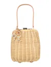 Self-portrait Structured Rattan Bag