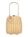 Self-portrait Structured Rattan Bag