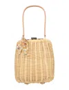 Self-portrait Rattan Bag In Brown