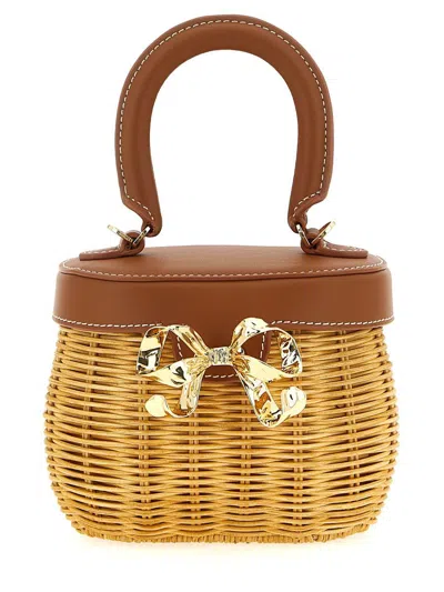 Self-portrait 'rattan Bow Basket' Handbag