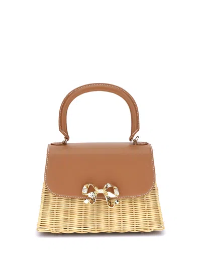 Self-portrait Rattan Bow Handbag