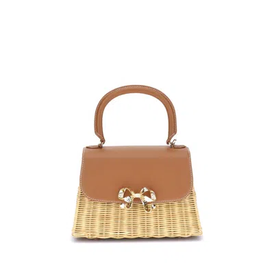 Self-portrait Rattan Bow Handbag