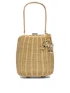 Self-portrait Structured Wicker Top Handle Shoulder Bag