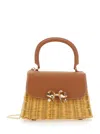 Self-portrait Women Rattan Mini Bow Bag In Brown