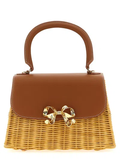 SELF-PORTRAIT SELF-PORTRAIT 'RATTAN MINI BOW BAG' HANDBAG