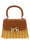Self-portrait Rattan Mini Bow Bag Handbag