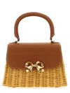 Self-portrait Rattan Mini Bow Bag Handbag