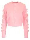 Self Portrait Residency Cristopher Kane Residency Cardigan With Cut-out Details In Pink