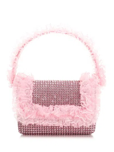 Self Portrait Residency Embellished Hand Bag Handbags Rose