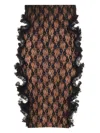 Self Portrait Residency Lace Cut Out Midi Skirt Skirts Black