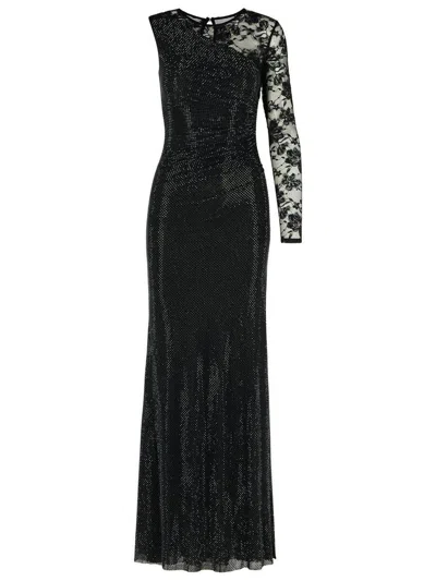 SELF-PORTRAIT SELF-PORTRAIT 'RHINESTONE' BLACK POLYESTER DRESS