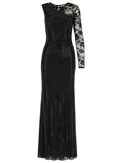 SELF-PORTRAIT SELF-PORTRAIT 'RHINESTONE' BLACK POLYESTER DRESS