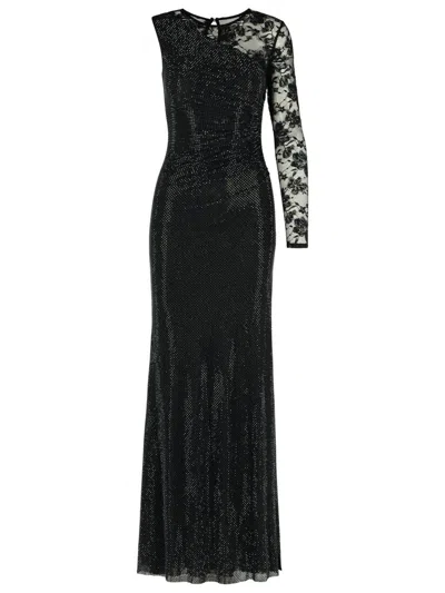 SELF-PORTRAIT SELF-PORTRAIT RHINESTONE' BLACK POLYESTER DRESS