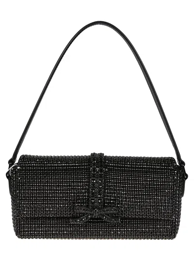 SELF-PORTRAIT RHINESTONE CHAINMAIL BAGUETTE BAG