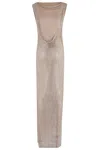 Self-portrait Womens Rhinestone Sleeveless Stretch-woven Maxi Dress Silver