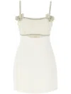 Self-portrait Rhinestone-embellished Dress In 白色