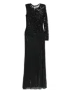 Self-portrait Rhinestone-embellished Maxi Dress In Black