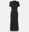 Self-portrait Embellished Cut-out Detailed Mesh Midi Dress In Black