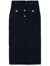 Self-portrait Rhinestone-embellished Midi Skirt In Blue