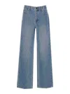 Self-portrait Womens Self Portrait Rhinestone Straight-leg Denim Jeans In Blue