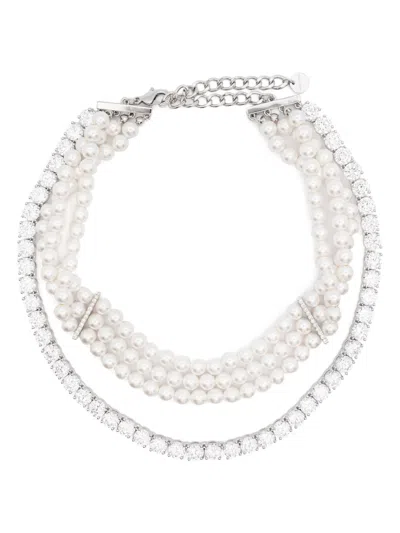 SELF-PORTRAIT SELF-PORTRAIT RHINESTONE LOGO BRACELET