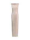Self-portrait Womens Rhinestone Sleeveless Stretch-woven Maxi Dress Silver