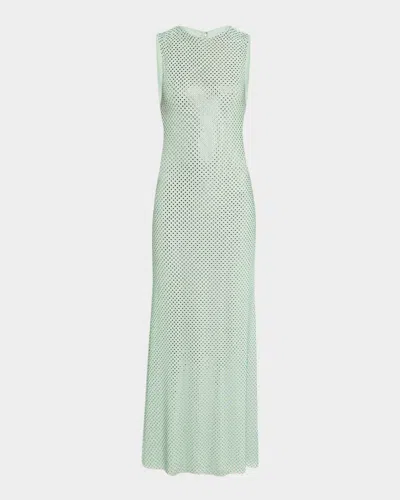 Self-portrait Rhinestone Mesh Midi Dress