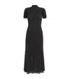 Self-portrait Embellished Cut-out Detailed Mesh Midi Dress In Black