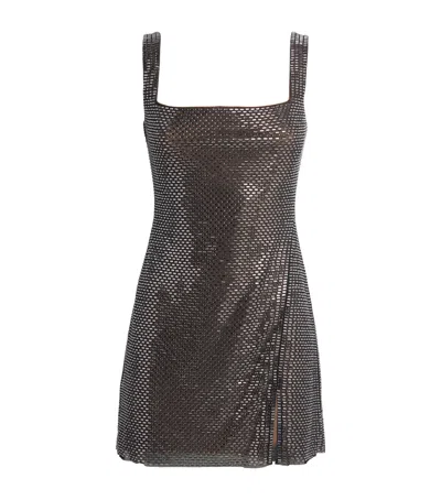 SELF-PORTRAIT SELF-PORTRAIT RHINESTONE MINI DRESS