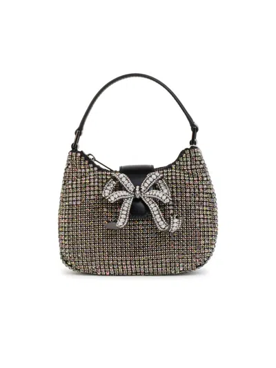 Self-portrait 'rhinestone' Silver Polyester Handbag