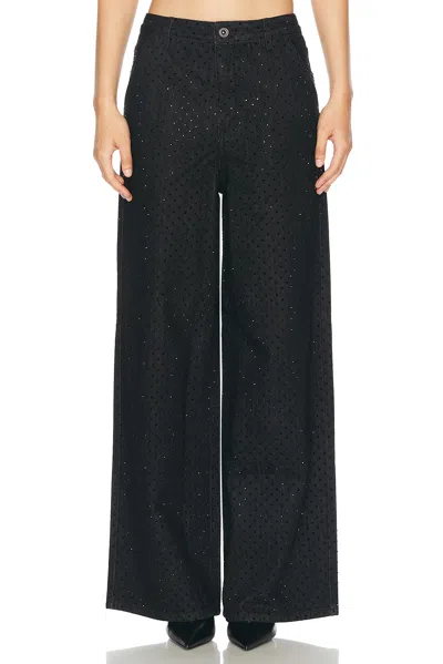 SELF-PORTRAIT RHINESTONE STRAIGHT LEG JEANS