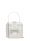 Self-portrait Rhinestone Vanity Bag In White