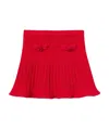 Self-portrait Ribbed-knit Skirt In Red
