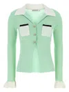 Self-portrait Self Portrait Women Green Viscose Blend Cardigan In Green