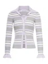 Self-portrait Ribbed Cardigan With Fantasy