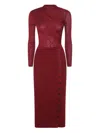 Self-portrait Midi Dress With Cut-out In Red