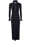 Self-portrait Self Portrait Black Ribbed Knit Maxi Dress In Black