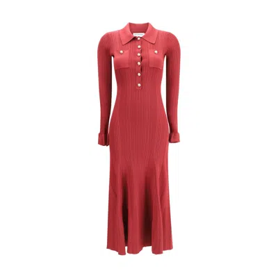 SELF-PORTRAIT RIBBED KNIT MIDI DRESS