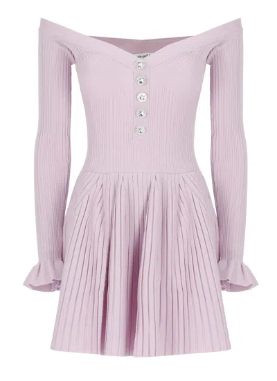 Self-portrait Self Portrait Lilac Viscose Blend Dress Women In Pink