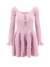 Self-portrait Self Portrait Lilac Viscose Blend Dress In Pink