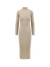 Self-portrait Self Portrait Maxi Lurex Knit Dress In Women In Brown