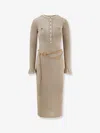 Self-portrait Ribbed Lurex Knit Midi Dress In Neutral