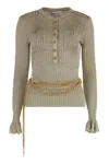 Self-portrait Ribbed Lurex Yarn Sweater In Multi
