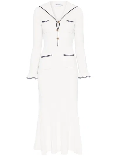 SELF-PORTRAIT RIBBED MAXI DRESS