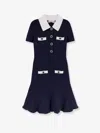 Self-portrait Mini Dress With Contrasting Collar In Blue