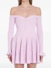 Self-portrait Self Portrait Lilac Viscose Blend Dress In Pink