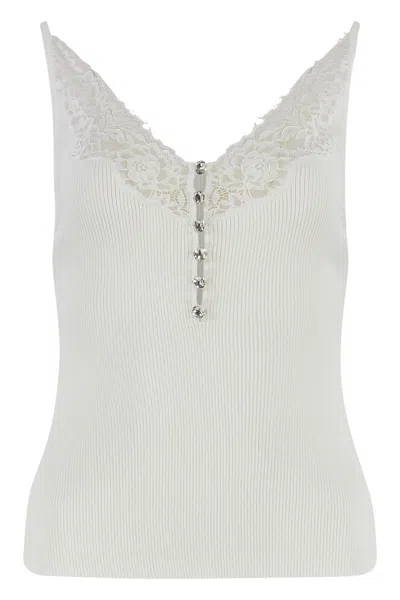 SELF-PORTRAIT SELF-PORTRAIT RIBBED TANK TOP