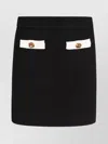 Self-portrait Ribbed Texture High-waisted Mini Length Skirt
